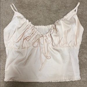 NWOT light pink cropped tank top